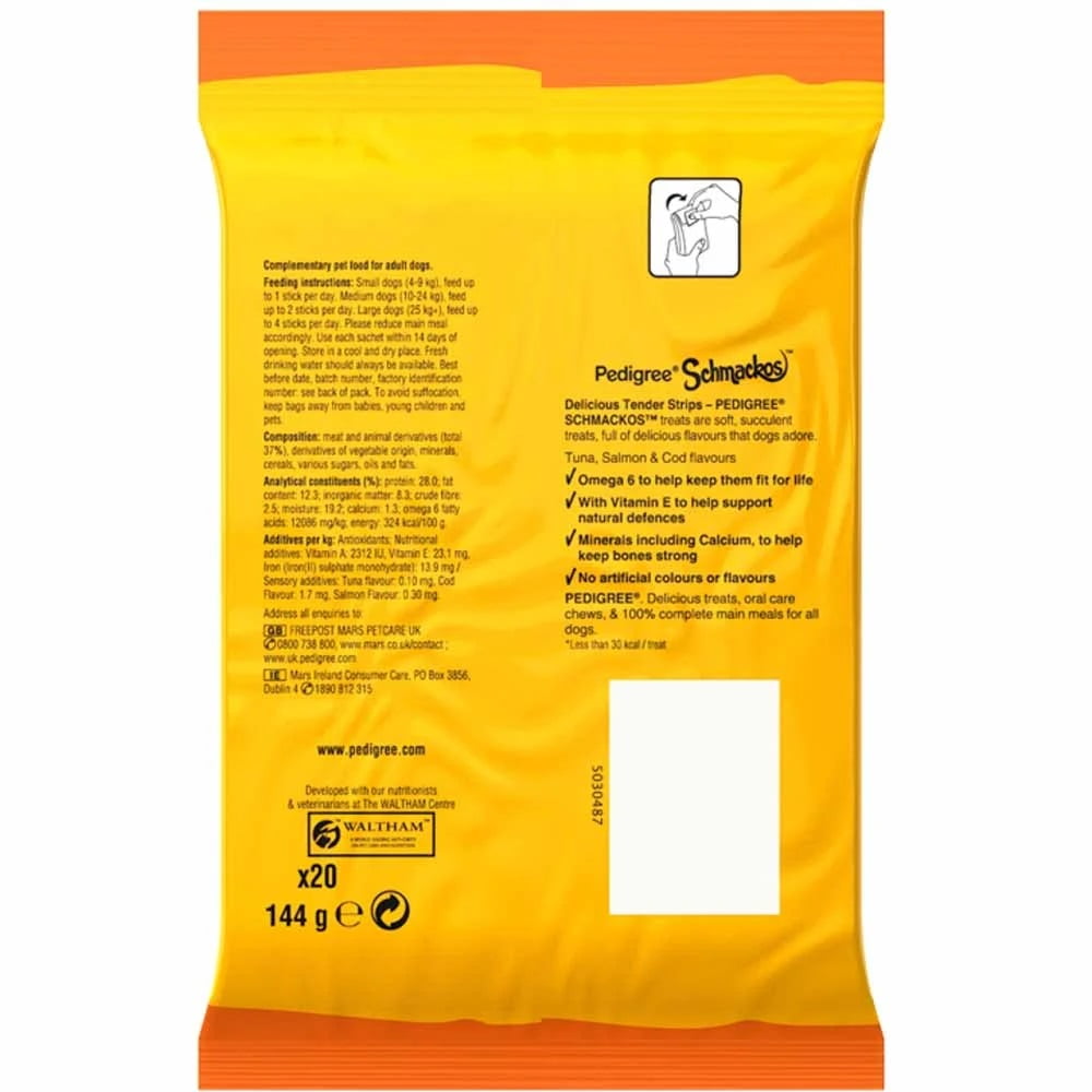 Pedigree Schmackos 20 Pack Fish Mix Dog Treats - PetWorld