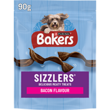 Bakers Sizzlers Bacon Flavour Dog Treats 90g