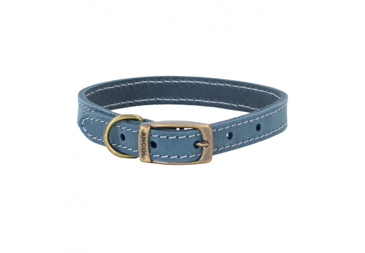 Ancol Timberwolf Leather Collar Blue