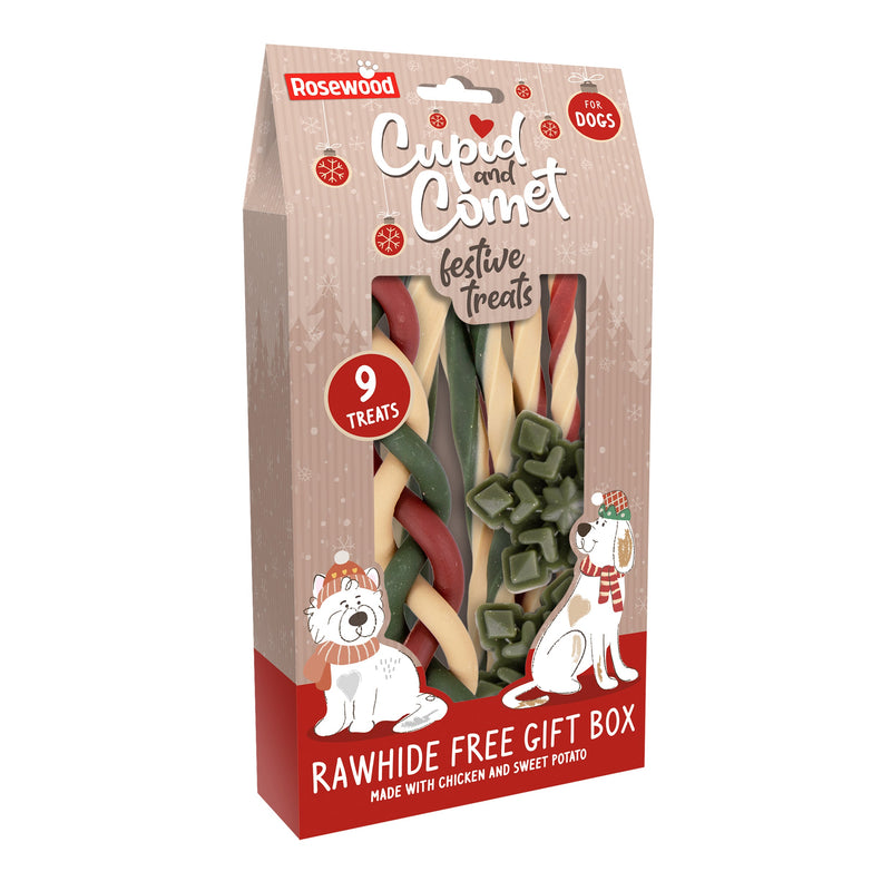 Cupid and Comet Rawhide Free Gift Box 280g