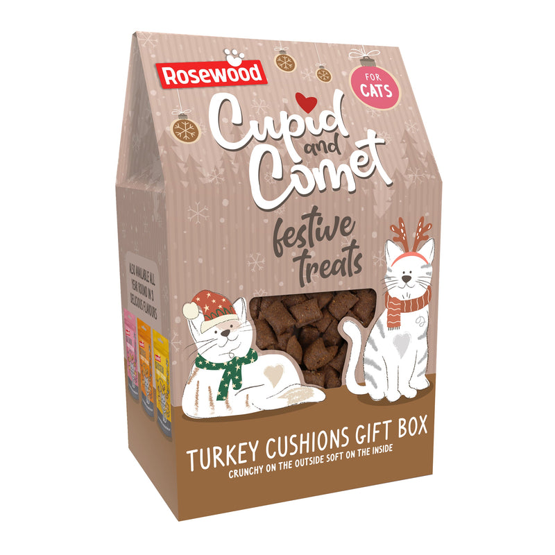 Cupid and Comet Turkey Cat Cushion Gift Box 180g
