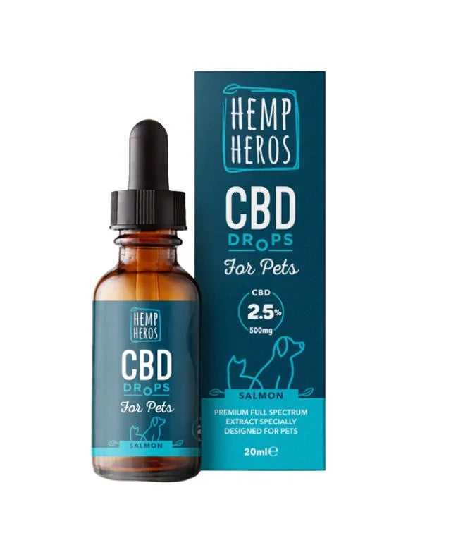 Hemp Heros CBD+ Oil for Pets Full Spectrum & Salmon Infused