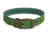 Ancol Timberwolf Leather Collar Green