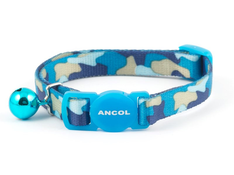 Camouflage Blue Cat Collar - Valuepet.ie