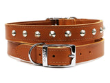 Ancol S4 Sewn Studded Collar Tan 18"