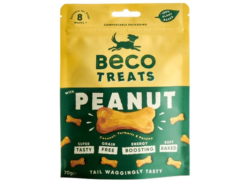 Beco Peanut Treats with Cocunut and Tumeric - Valuepet.ie