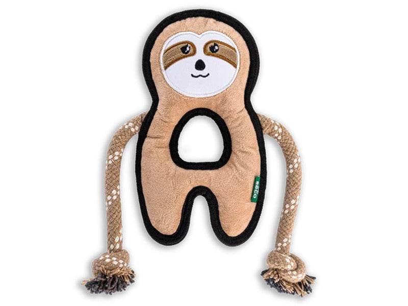 Beco Recycled Rough Tough Sloth Toy - Valuepet.ie