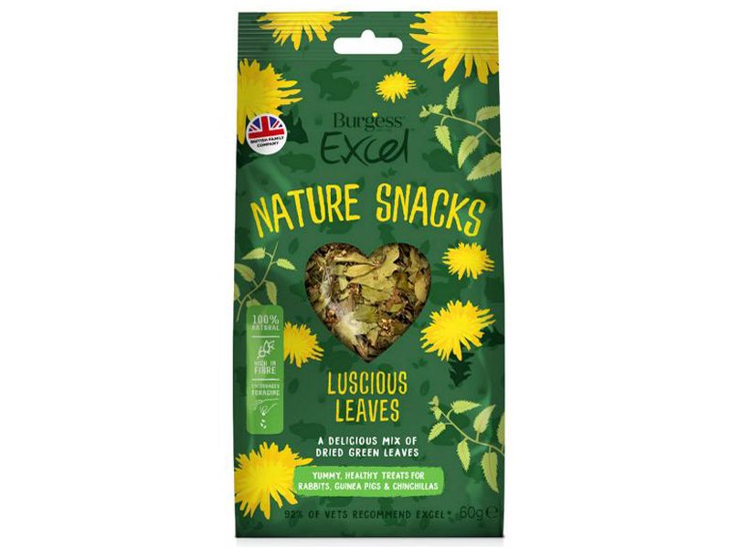 Burgess Excel Luscious Leaves 60g - Valuepet.ie