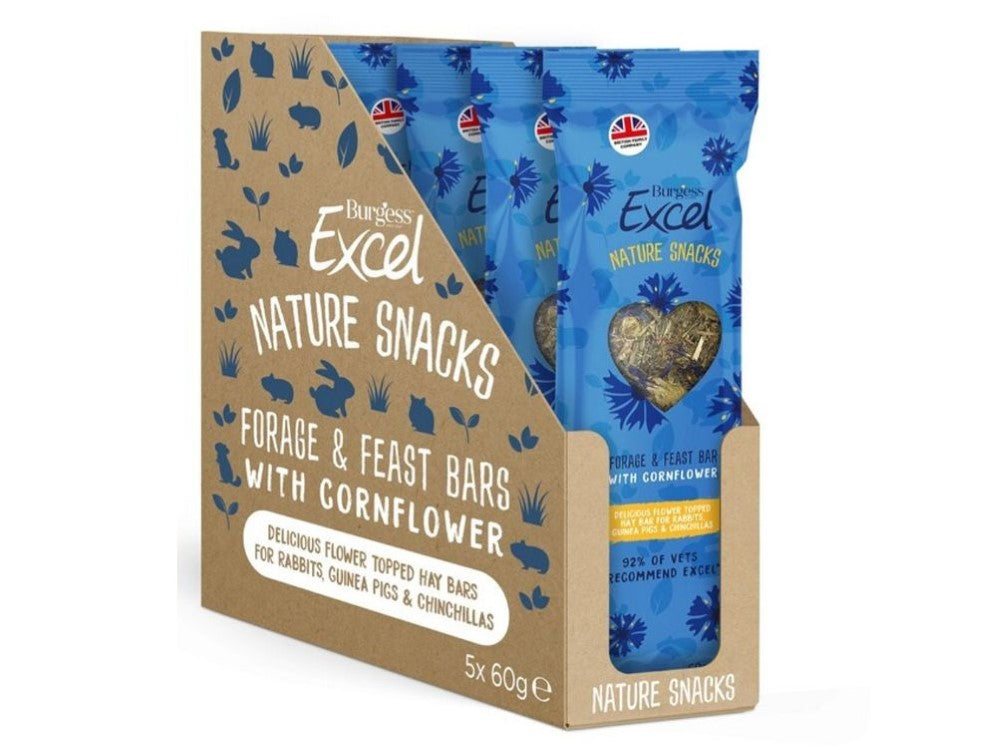 Burgess Excel Forage and Feast Bar Cornflour 60g - Valuepet.ie