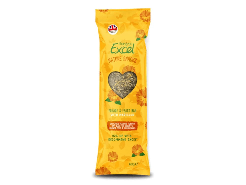Burgess Excel Forage and Feast Bar Marigold 60g - Valuepet.ie