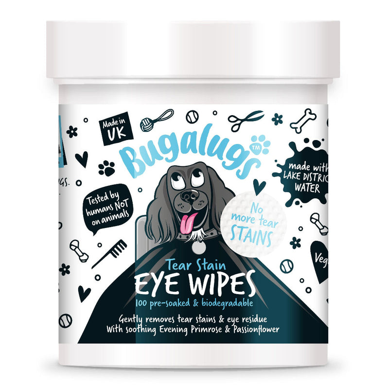Bugalugs Tear Stain Remover Wipes for Dogs & Cats 100 Pack