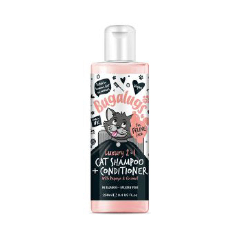 Bugalugs 2 in 1 Cat Shampoo Papaya & Coconut 250ml