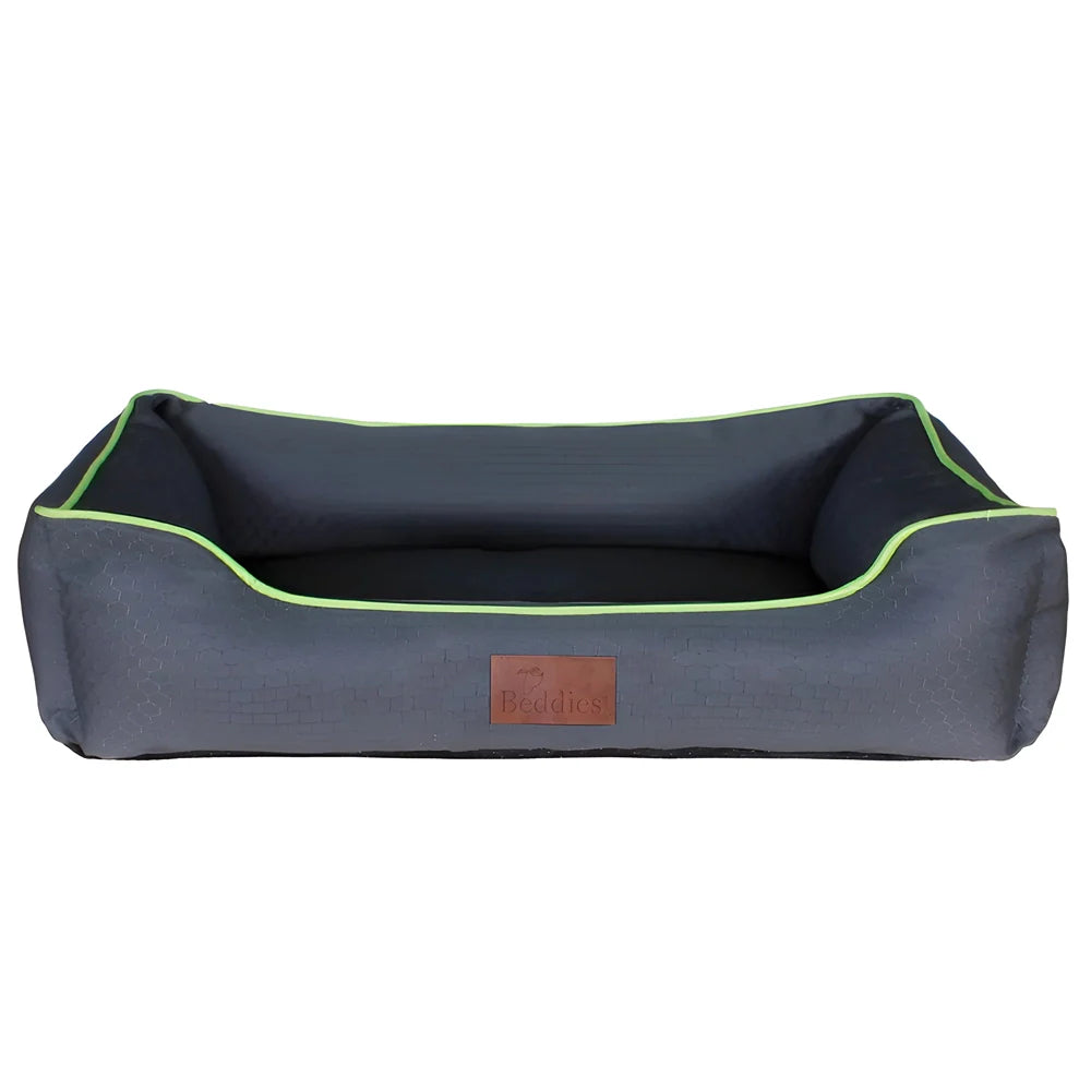 Beddies Waterproof Dog Lounger – Charcoal/Lime - Valuepet.ie