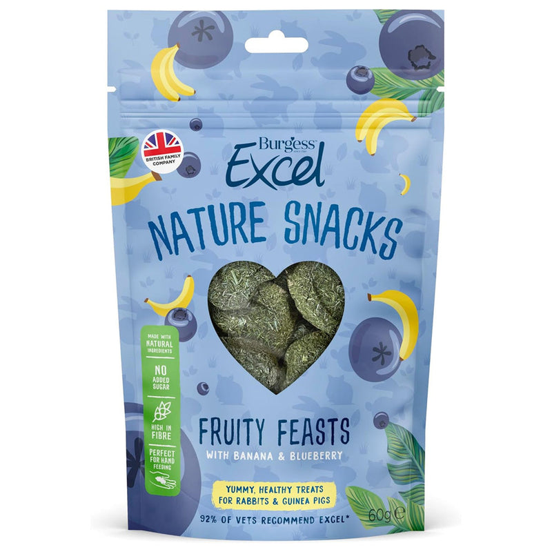 Burgess Excel Fruity Feasts Treats for Rabbits and Guinea Pigs – 60g - Valuepet.ie