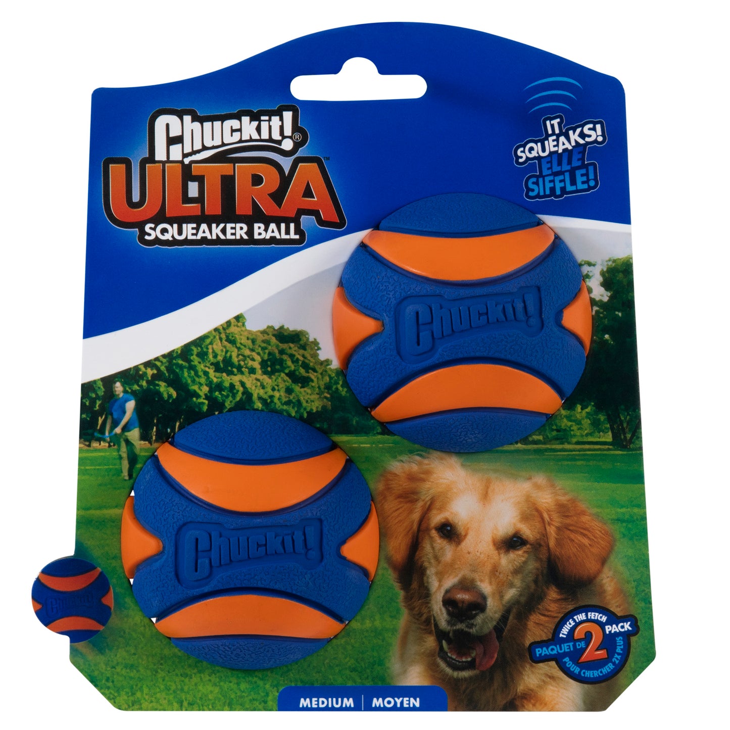 Chuckit! Ultra Squeaker Dog Ball Twin Pack