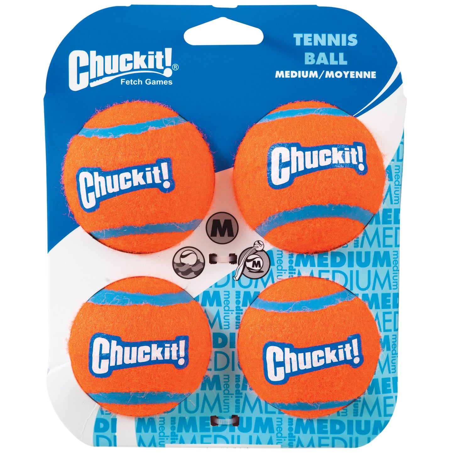 Chuckit! Medium Tennis Ball Dog Toy – 4 Pack