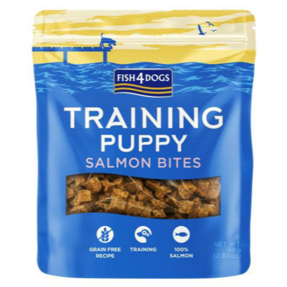 Fish 4 Dogs Puppy Salmon Training Bites 80g - Valuepet.ie