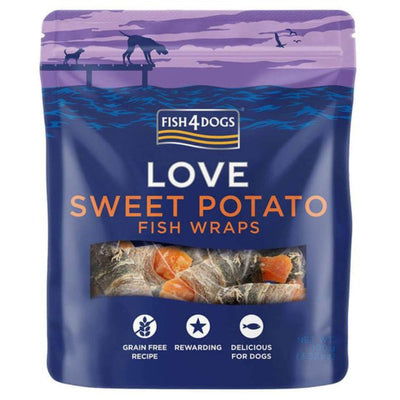 Fish 4 Dogs Sweet Potato Fish Wraps 100g - Valuepet.ie