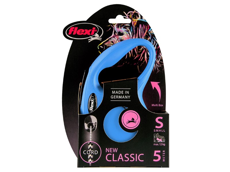 Flexi 5m Retractable Cord Dog Lead Small - Blue - PetWorld