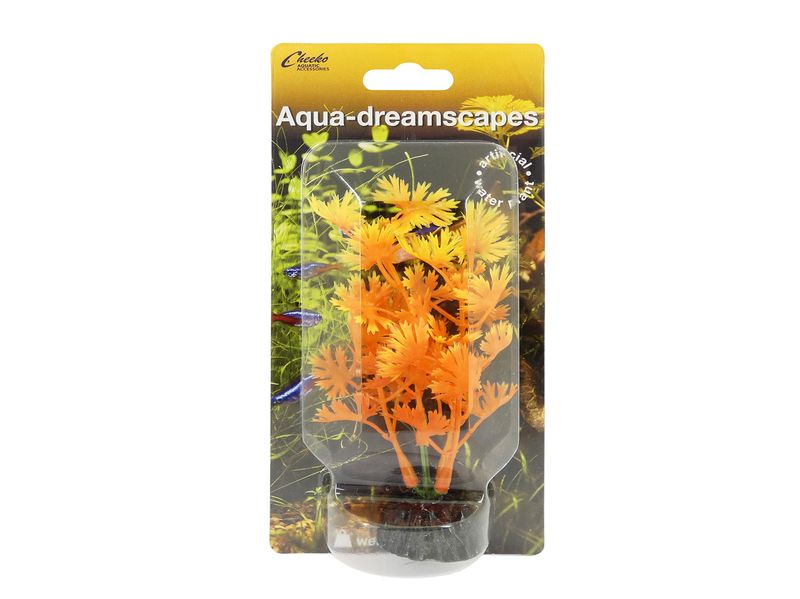 Flame Varigated Grass Plastic Plant 8" 20cm - PetWorld