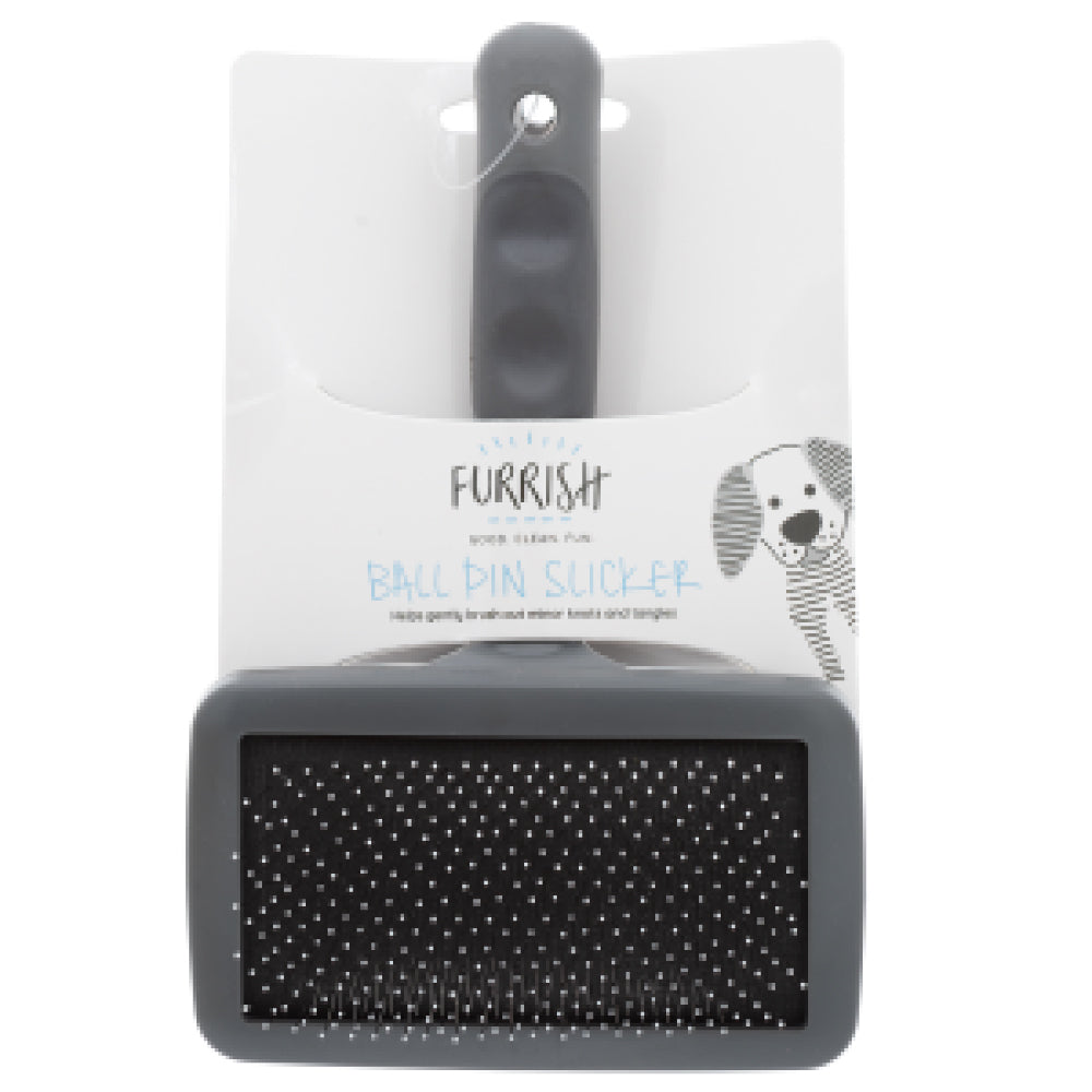 Furrish Medium Ball Pin Slicker Brush - Valuepet.ie