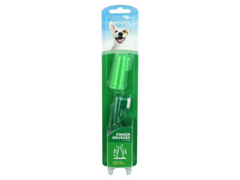 FRESH BREATH FINGER BRUSHES DOG 2PC