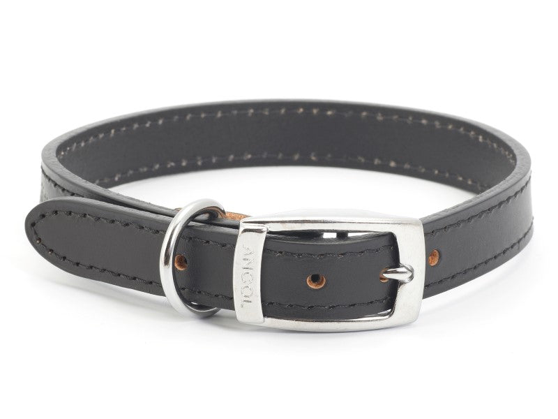 Heritage Leather Collar Black 45-54cm Size 6