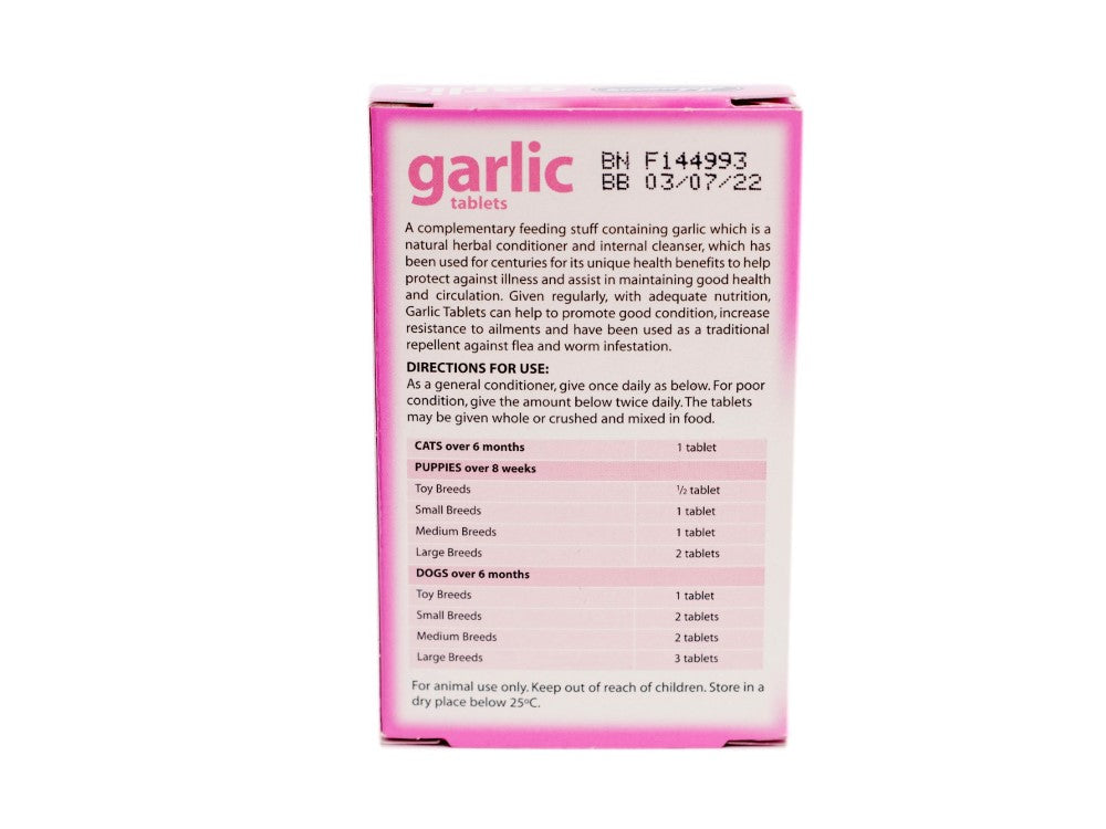Johnsons Garlic Tablets 40 Pack - Valuepet.ie