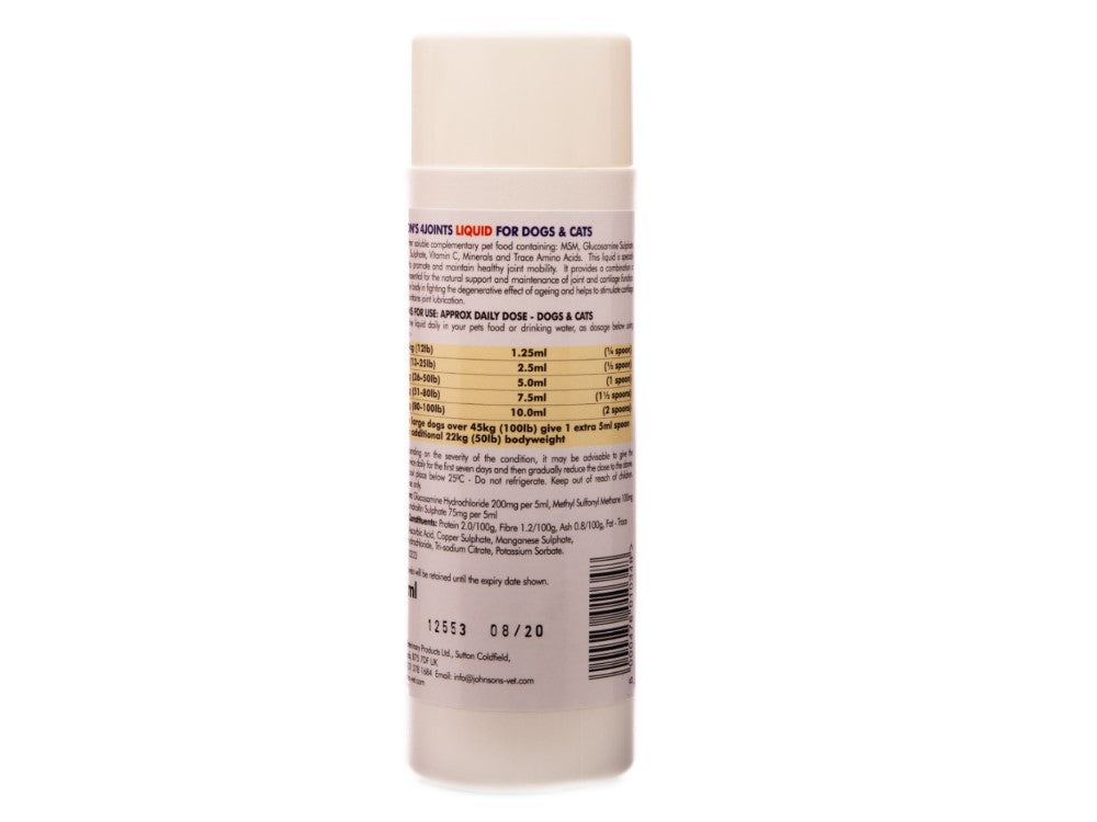 Johnsons 4-Joints Mobility Liquid 100ml - Valuepet.ie