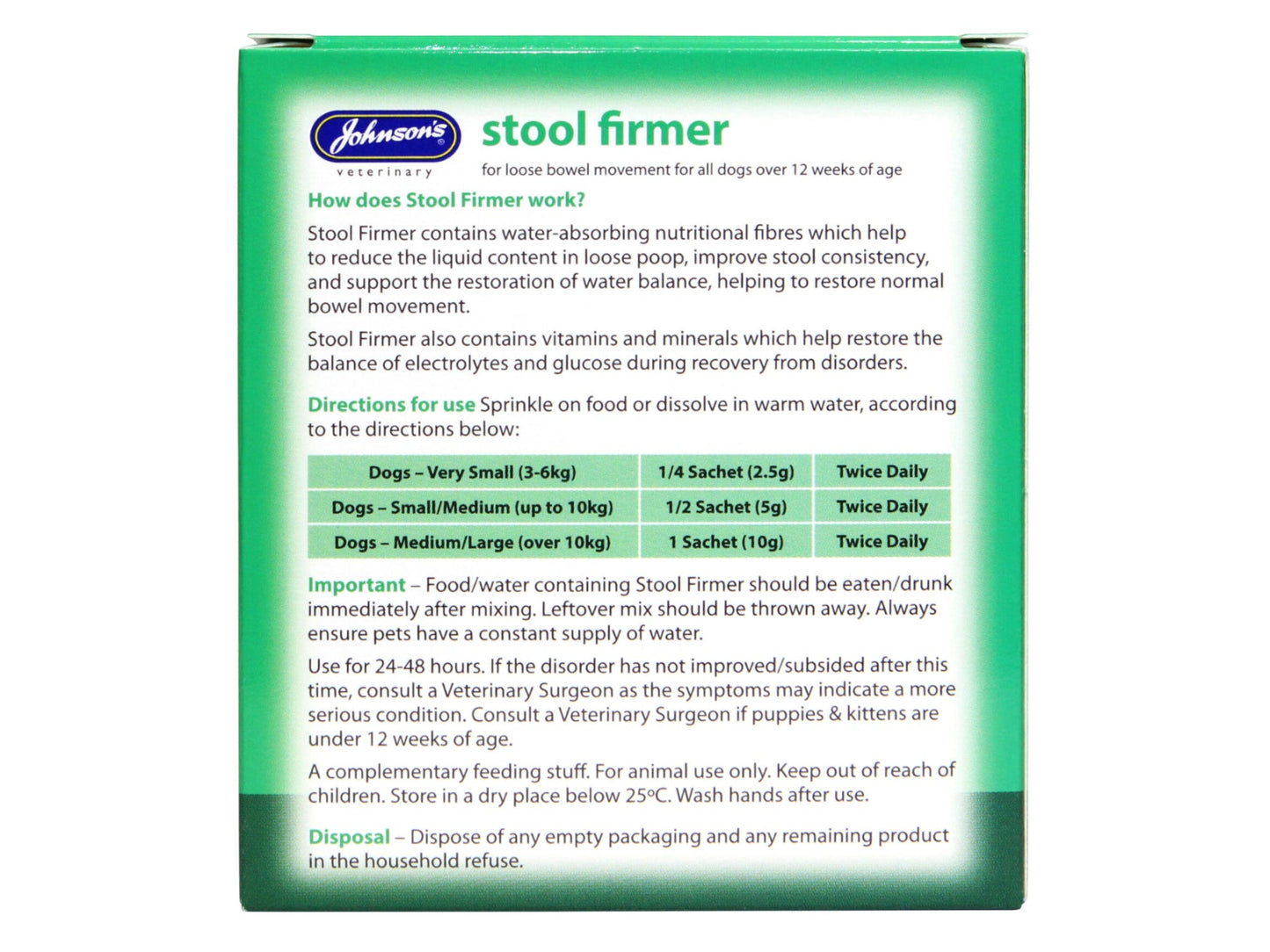 Johnsons Stool Firmer for Cats - Valuepet.ie