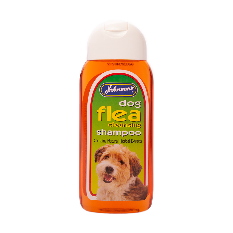 Johnson's Dog Flea Cleansing Shampoo 200ml, front of bottle