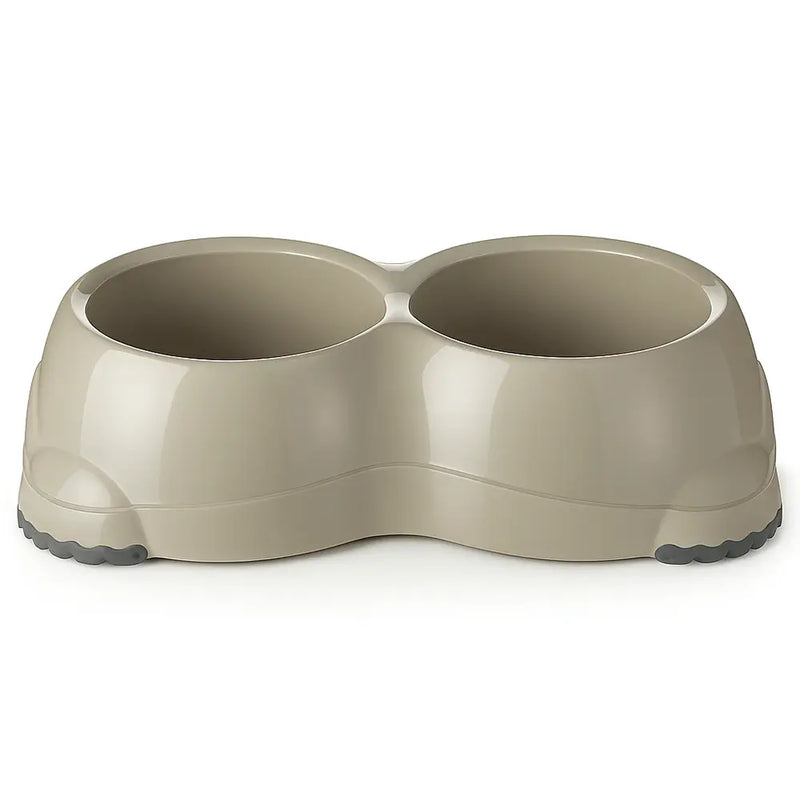Double pet feeding bowl
