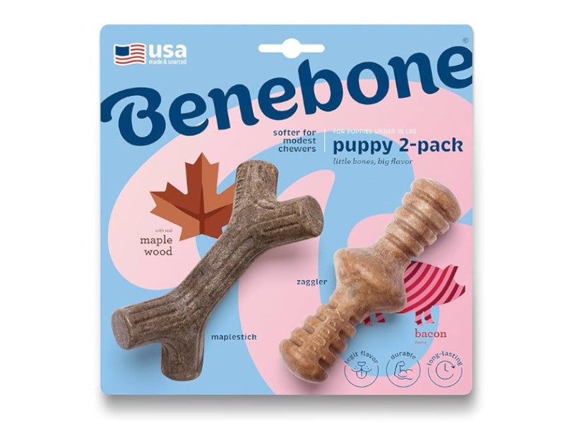 Benebone Puppy 2pk Stick/Zaggler Bacon