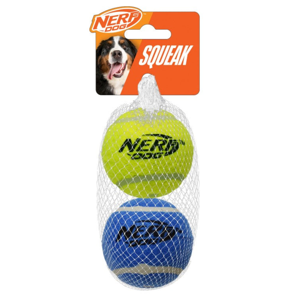 Nerf Squeak Tennis Balls 2pk - Valuepet.ie