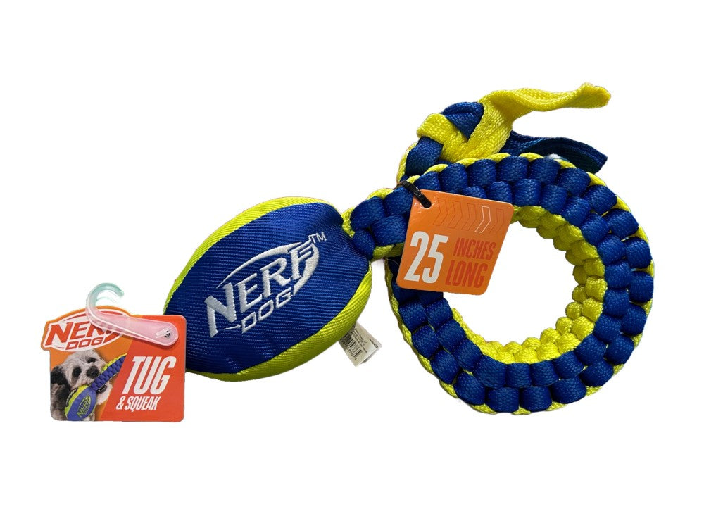 Nerf Nylon Squeak Vortex Chain Tug - Valuepet.ie