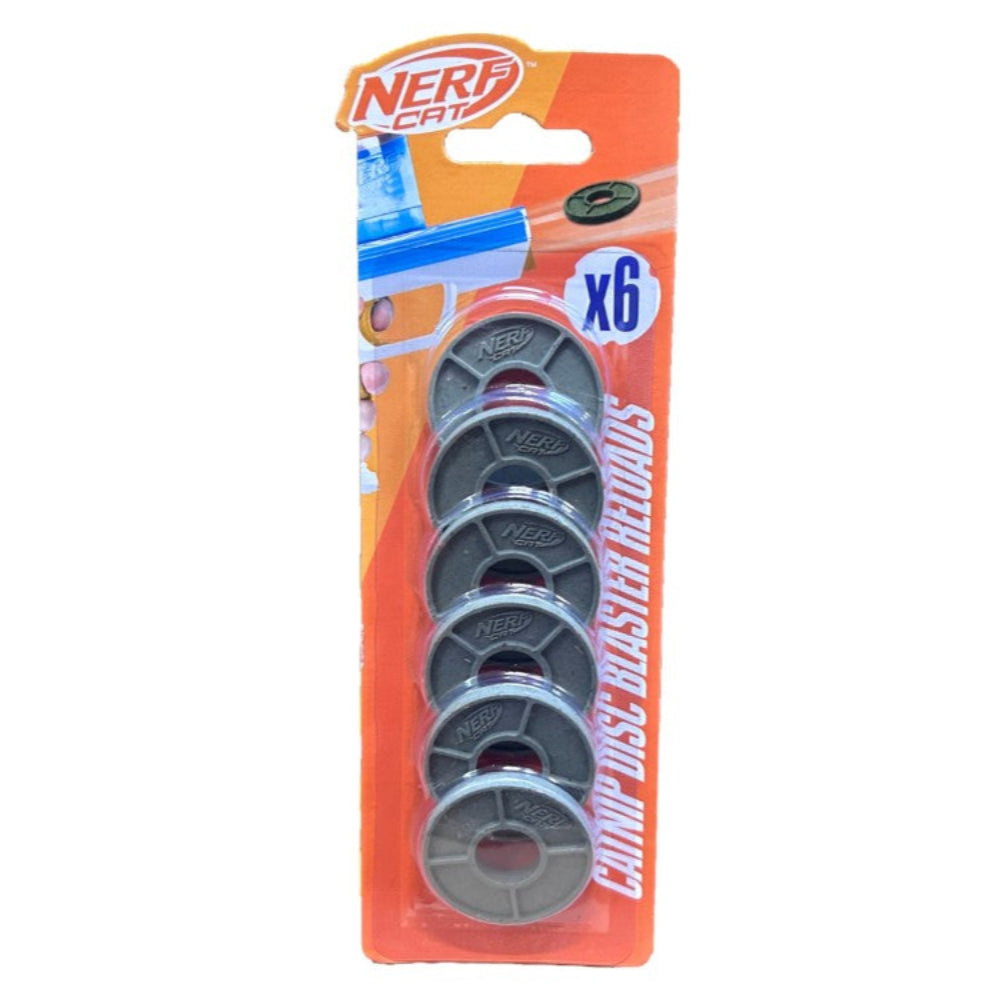 Nerf Cat Foam Catnip Discs 6pk - Valuepet.ie