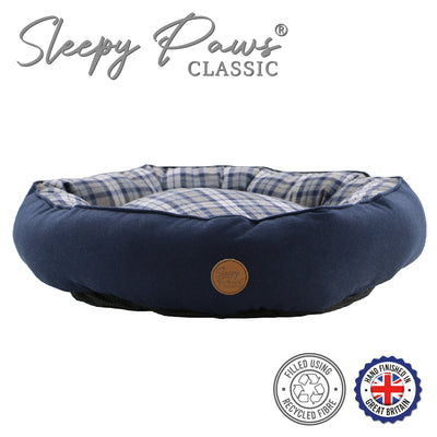 Sleepy Paws Tartan Donut Pet Bed - Valuepet.ie