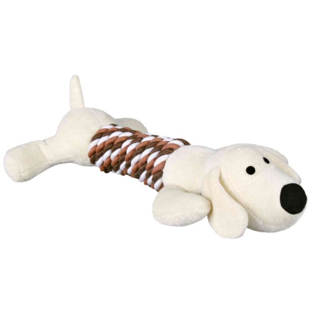Trixie Dog with rope Plush Dog Toy 32cm various