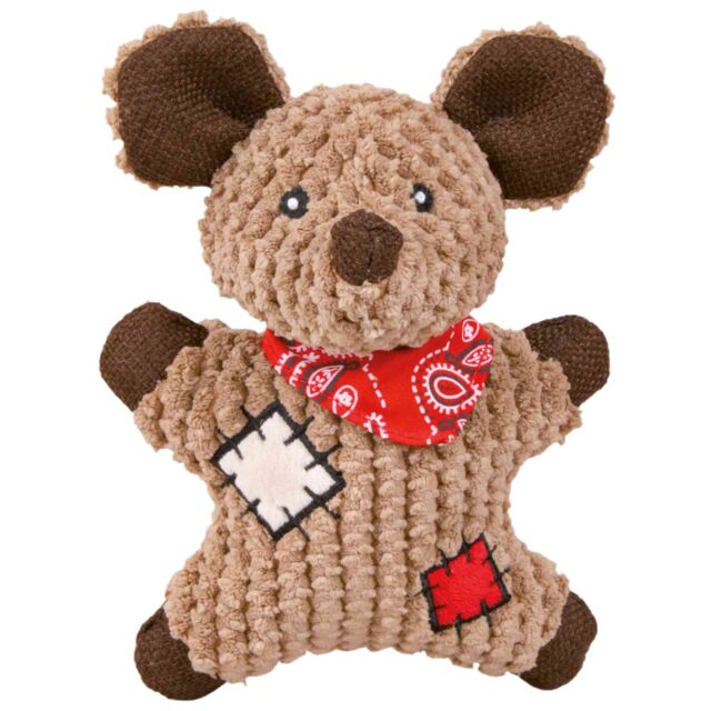 Trixie Mouse with patches Fabric Dog Toy 9cm