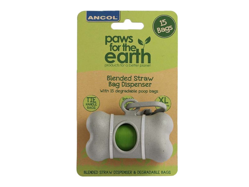 POOP WASTE BAGS & DISPENSER (2ROLLS)