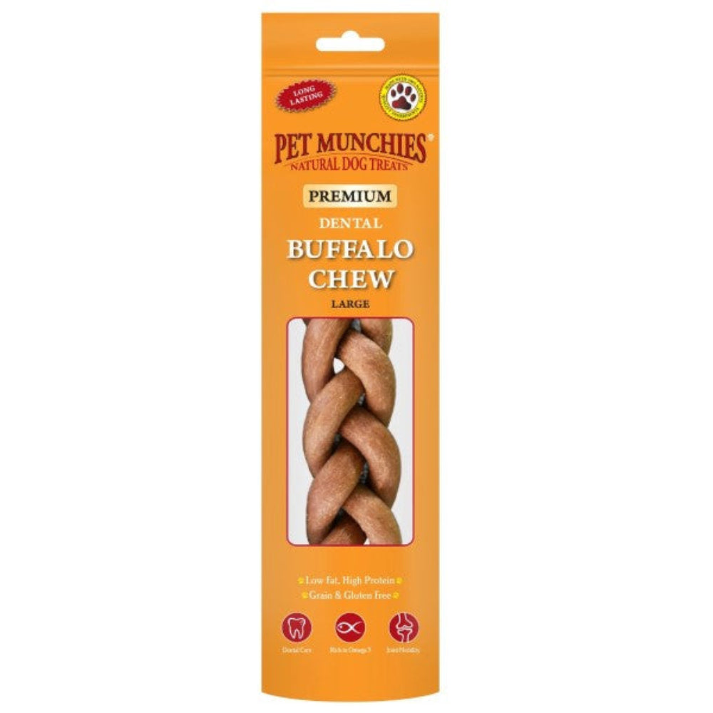 Pet Munchies Buffalo Dental Chew Large 90g - Valuepet.ie