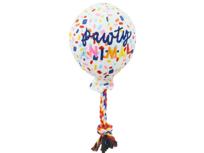 Pawty time Balloon toy with Rope - Valuepet.ie