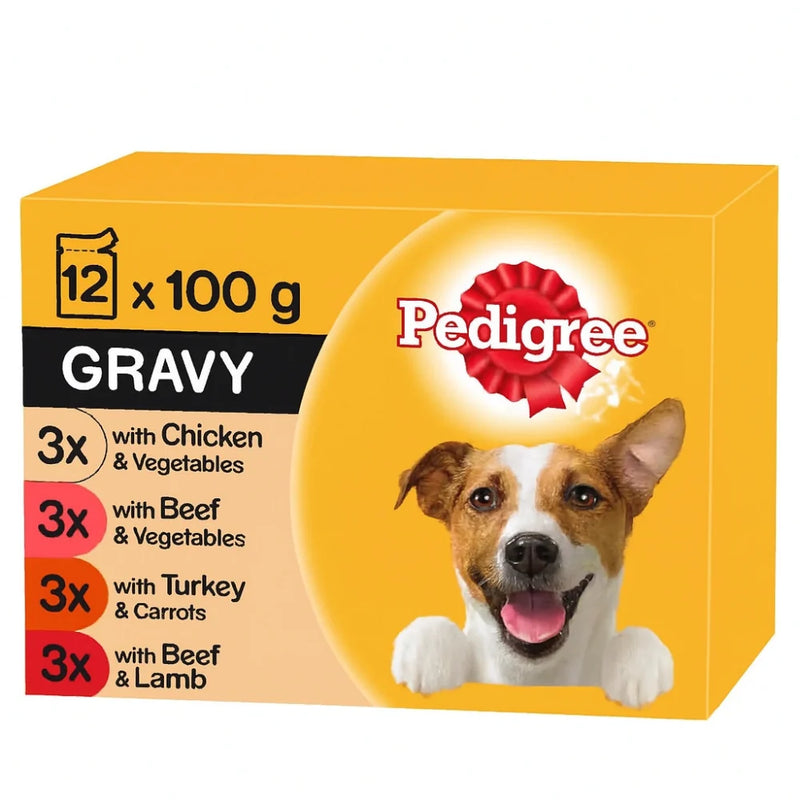 Box of 12 packs dog food