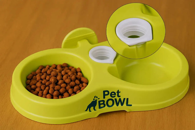 Plastic Twin Pet Bowl for food and water