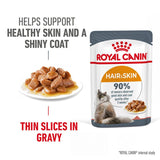 Royal Canin Hair & Skin Wet Cat Food in Gravy 85g Pouch (Formerly Intense Beauty)