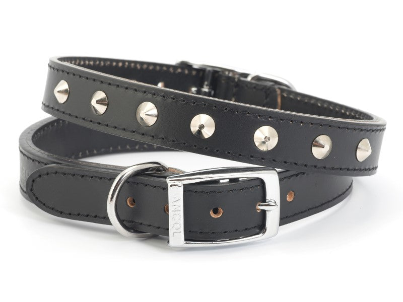 SEWN STUDDED COLLAR BLACK 18 S4