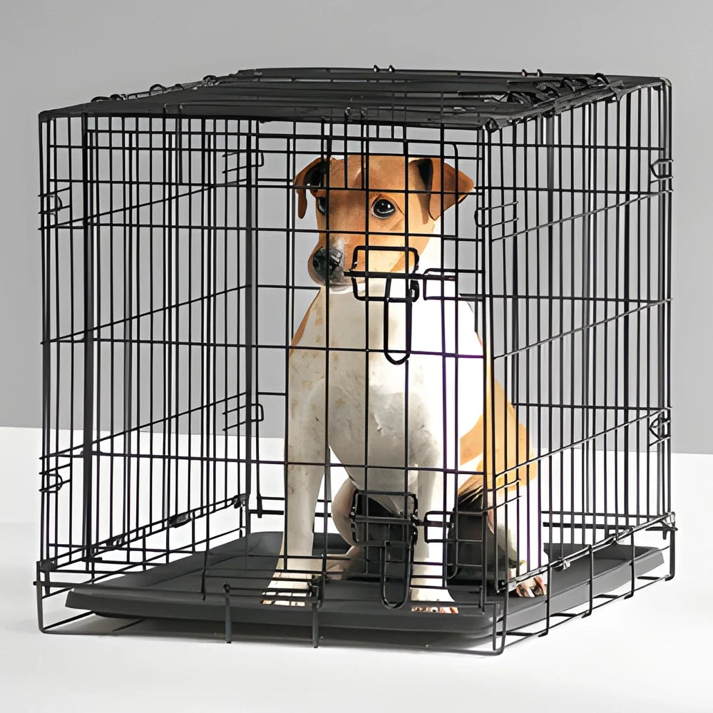 61cm Savic Dog Cottage Crate Black - Valuepet.ie