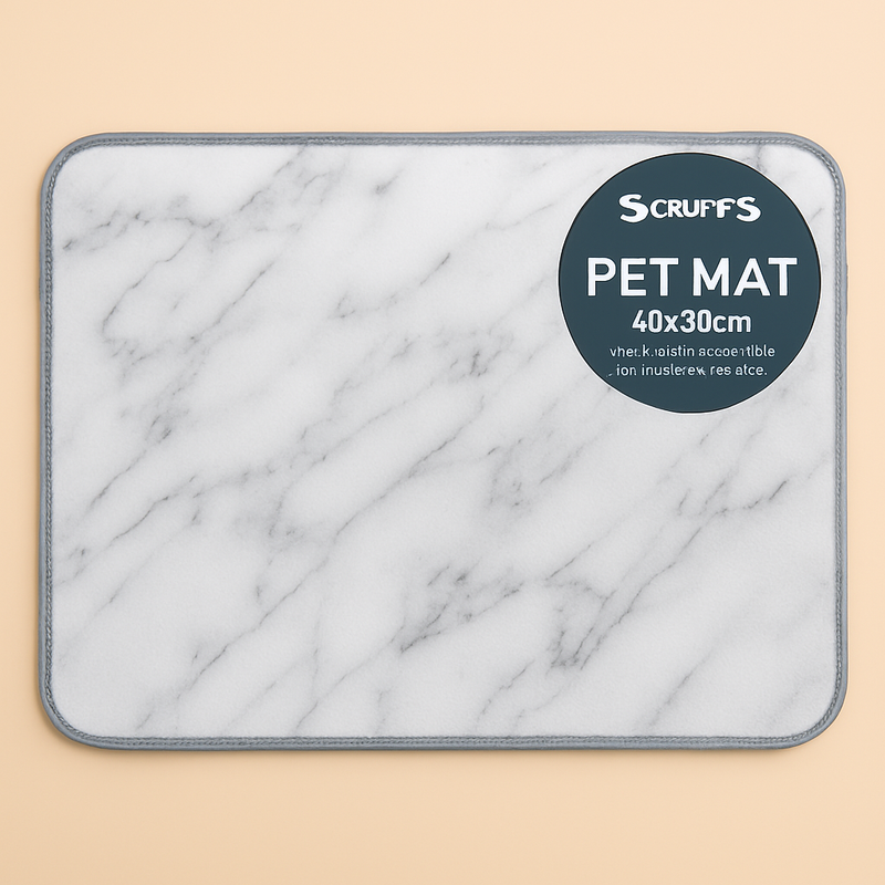 SCRUFFS 40 X 30CM PET MAT MARBLE