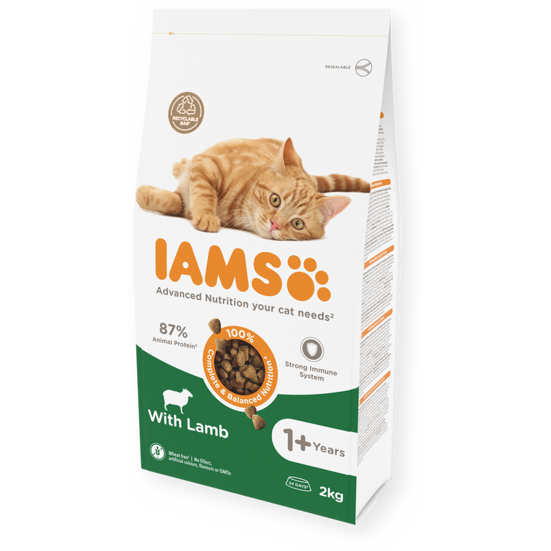 IAMS Adult Cat Food with Lamb 2kg