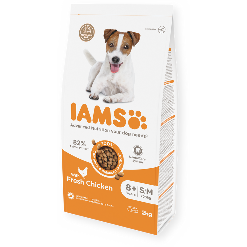 IAMS Senior Small & Medium Breed Dog Food with Chicken 2kg